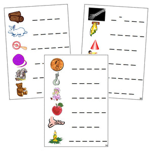 Step 3: Phonogram Spelling Cards - Set 2 - CURSIVE - Montessori Print Shop language lesson