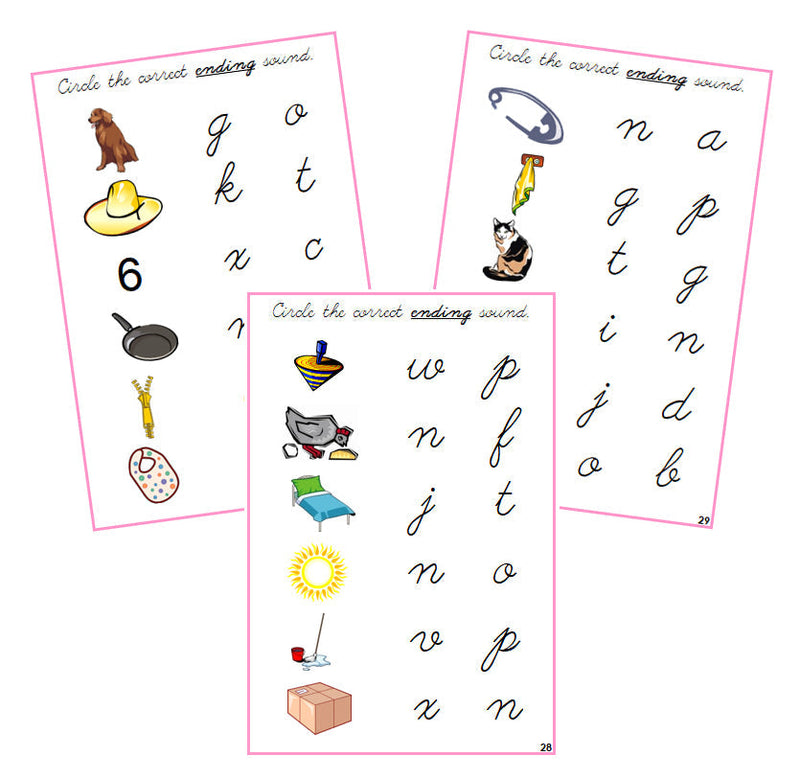 Pink Series - Cursive - Montessori Print Shop