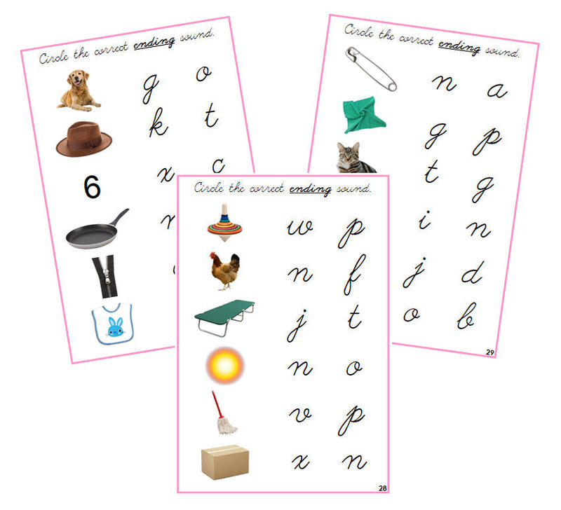 Pink Series - Cursive - Montessori Print Shop