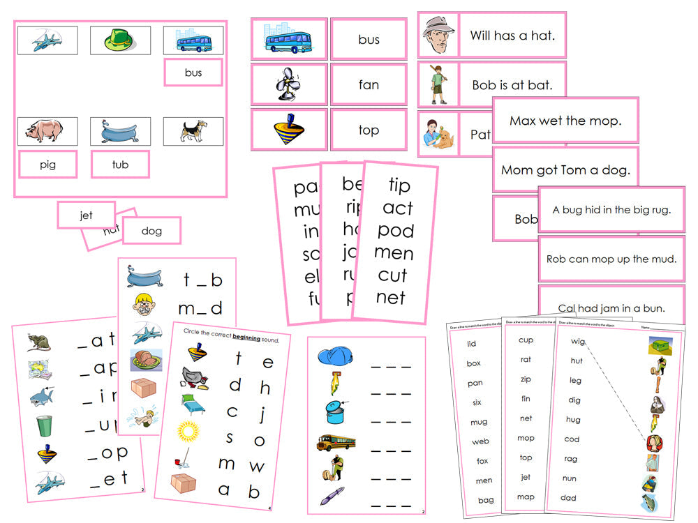 Pink Language Series Bundle - Montessori Print Shop phonetic program