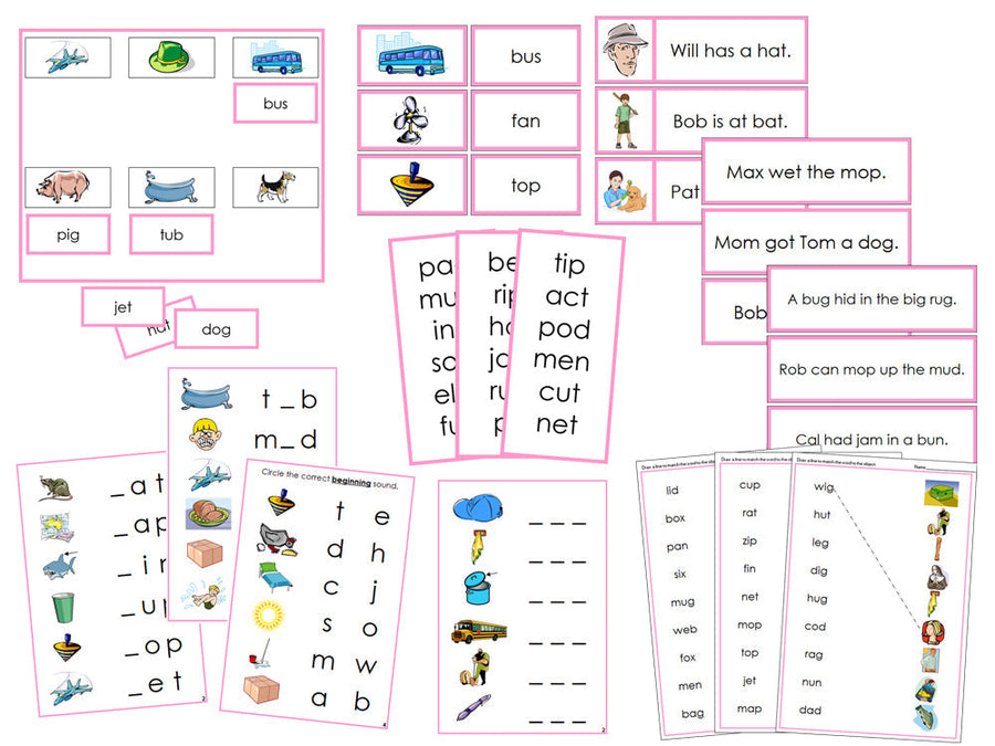 Pink Language Series Bundle - Montessori Print Shop phonetic program