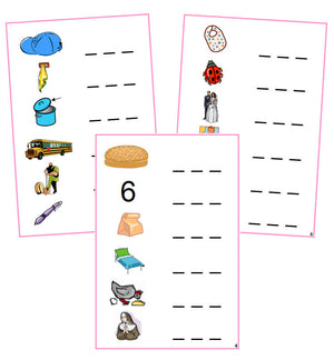 Pink Spelling Cards - Phonetic spelling cards - Montessori Print Shop