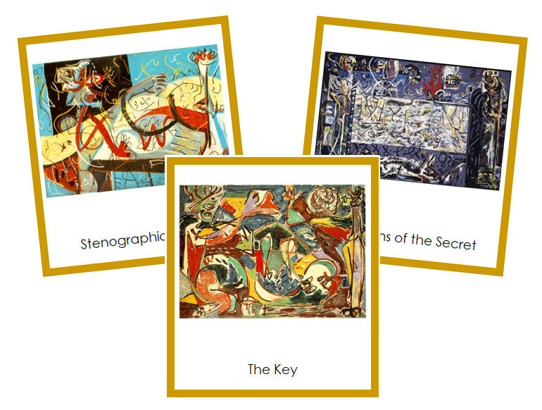 Jackson Pollock Art Cards (borders) - montessori art materials