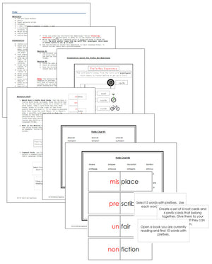 Elementary Montessori Prefix Key Experience - Montessori Print Shop