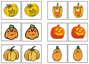 Pumpkin Match-Up & Memory Game - Montessori Print Shop