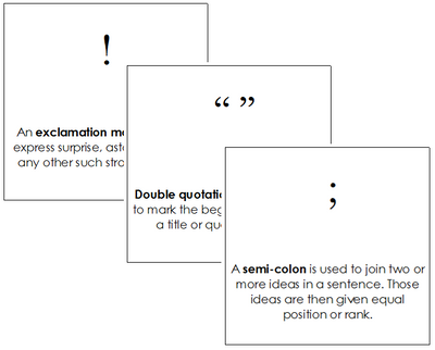 Montessori Punctuation Cards & Charts - Montessori Print Shop Digital ...