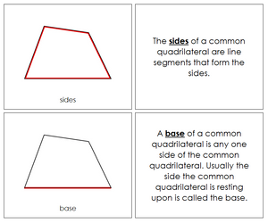 Study of a Quadrilateral Geometry Book - Montessori Print Shop