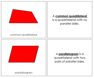 Quadrilaterals Geometry Book - Montessori Print Shop