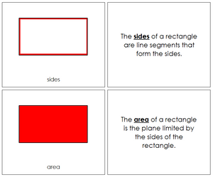 Study of a Rectangle Geometry Book - Montessori Print Shop