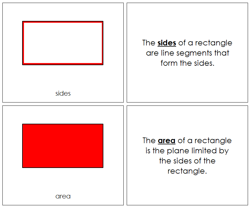 Study of a Rectangle Geometry Book - Montessori Print Shop