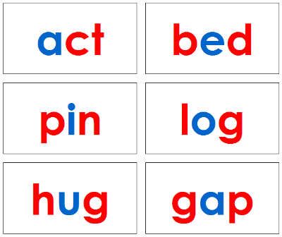 Phonetic Word Cards Level 1 - Montessori language cards
