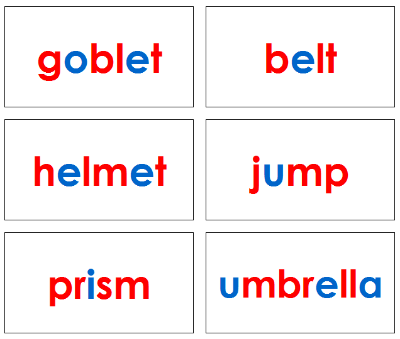 Phonetic Word Cards Level 2 - Montessori language cards