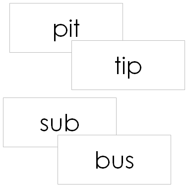 Reversible Word Cards (Anadromes) - Montessori language cards - Montessori Print Shop Digital Download