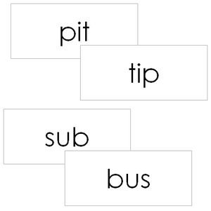 Reversible Word Cards (Anadromes) - Montessori language cards by Montessori Print Shop