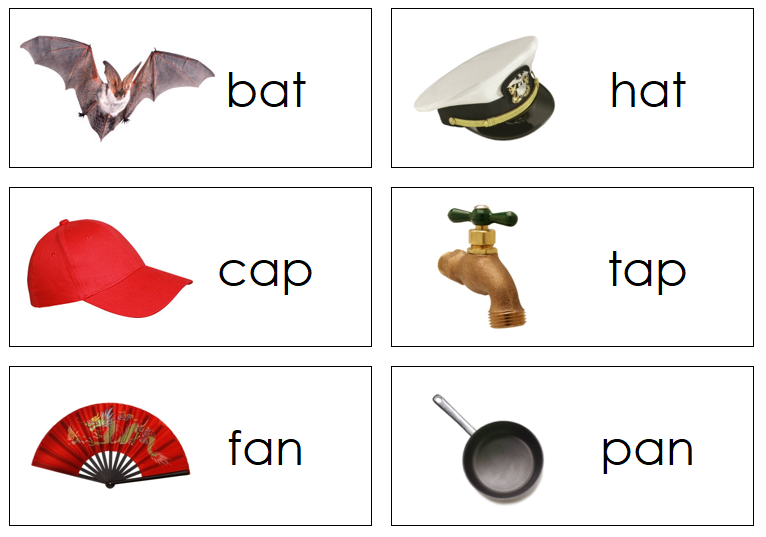 Rhyming Words & Pictures (Level 1) - Montessori Print Shop