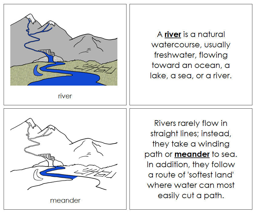 Parts of a river nomenclature book - Montessori Print Shop