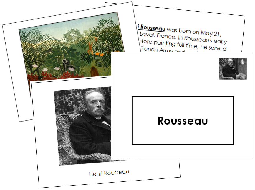 Henri Rousseau Art Book - montessori art materials