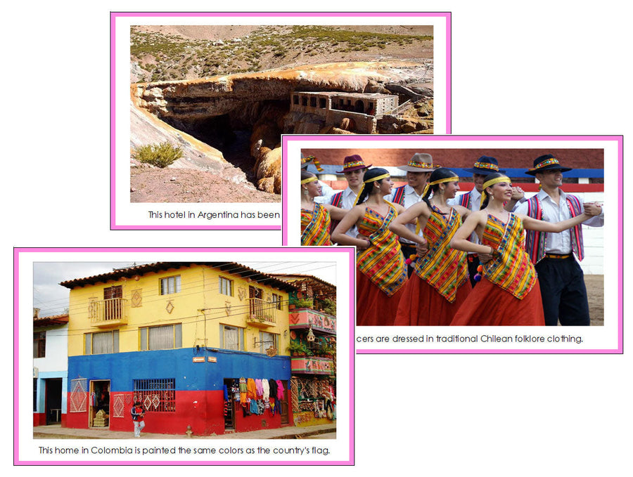 South America Geography Bundle - Montessori geography cards
