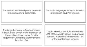 Printable South America Fun Fact Cards - Montessori Print Shop