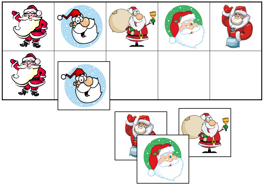 Santa Match-Up & Memory Game - Montessori Print Shop