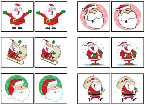 Santa Match-Up & Memory Game - Montessori Print Shop