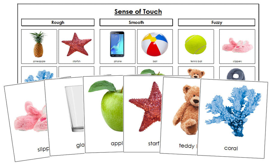 Sense of Touch Sorting Cards (Set 3) - Montessori Print Shop