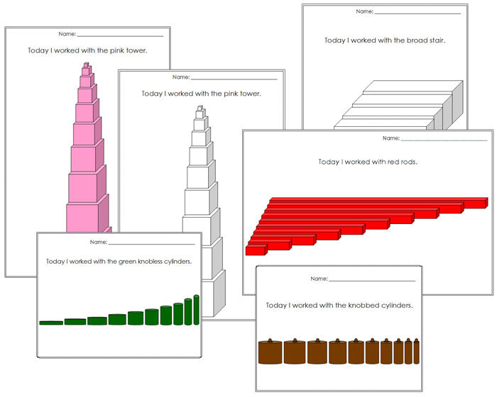 Montessori Sensorial Activity Work Cards - Montessori Print Shop