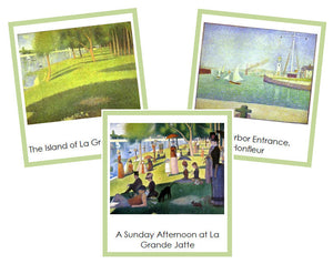 Georges Seurat Art Cards (borders) - Montessori Print Shop