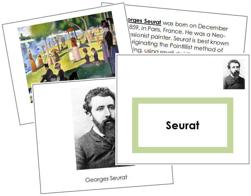 Georges Seurat Art Book - montessori art materials