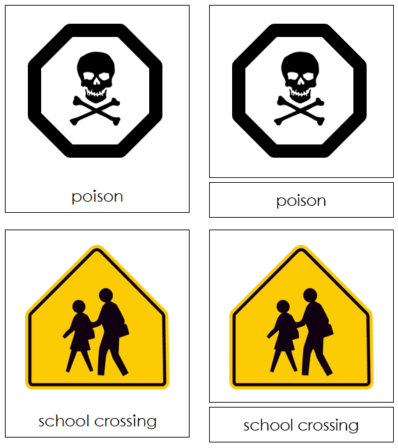 Safety Sign Cards - Montessori Print Shop
