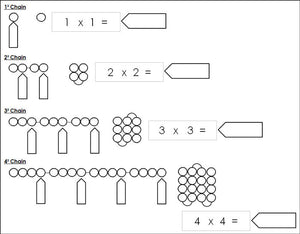 Square Chain Worksheets - Montessori Print Shop