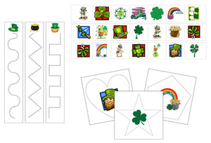St. Patrick's Day Cutting Work - Preschool Activity by Montessori Print Shop