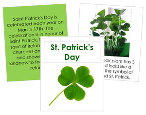 St. Patrick's Day Cards & Booklet - Montessori Print shop