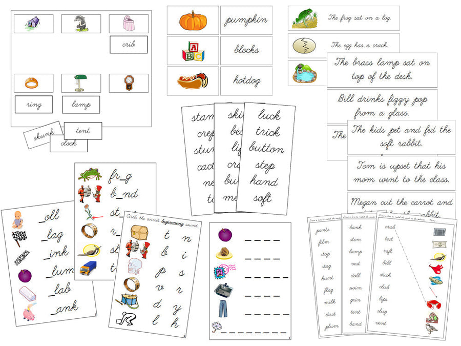 Step 2 Language Series Bundle - CURSIVE - Montessori Print Shop Phonics Program