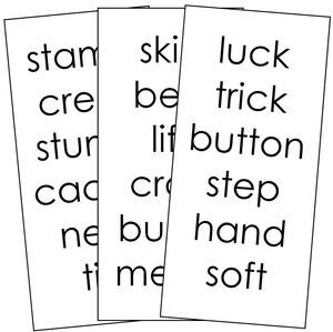 Step 2: Phonetic Word Lists - Montessori language cards