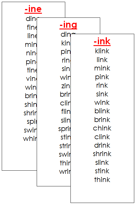Step 3: Word Families - Montessori language cards