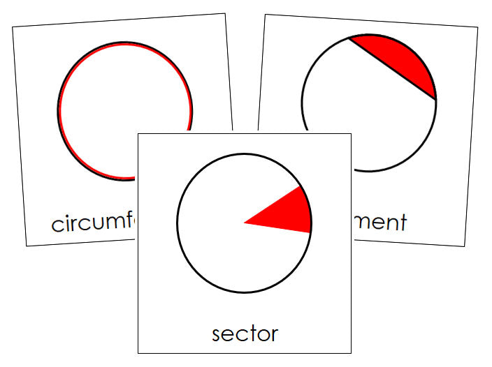 Study of a Circle Cards - Montessori Print Shop geometry cards