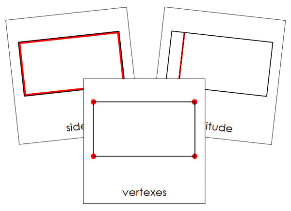 Retangle Card Study of a Rectangle Cards - Montessori Print Shop