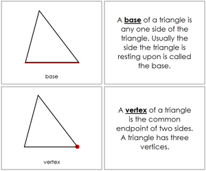 The Study of a Triangle Nomenclature Book - Montessori Print Shop