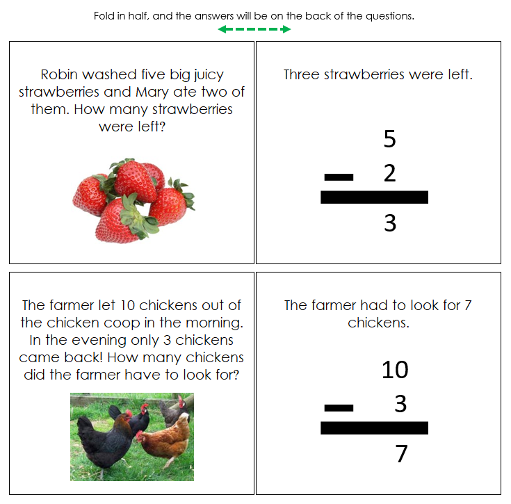 Subtraction Word Problems - Montessori Print Shop