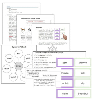 Elementary Montessori Synonym Key Experience - Montessori Print Shop