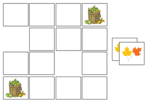 Thanksgiving Match-Up & Memory Game - Montessori Print Shop preschool activity