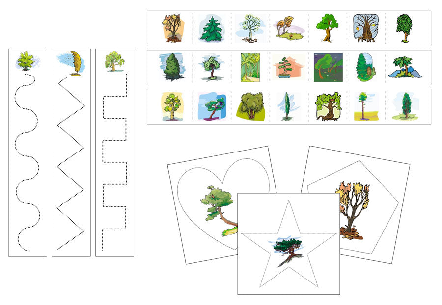 Trees Cutting Work - Preschool Activity by Montessori Print Shop