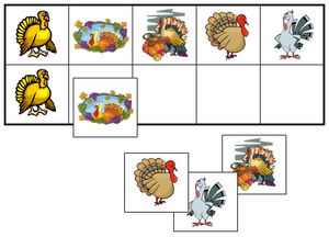 Turkey Match-Up & Memory Game - Montessori Print Shop