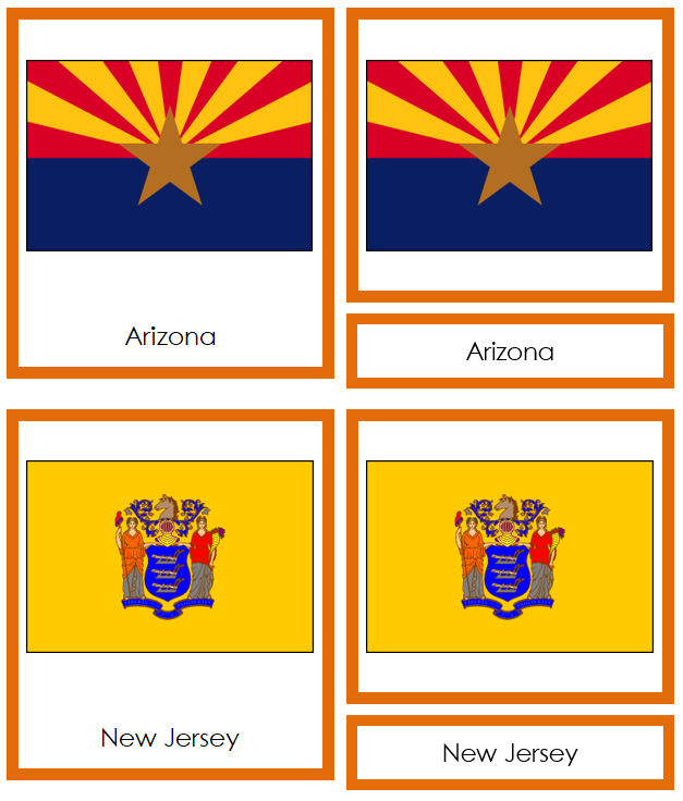 United States Flags (color) - Montessori Print Shop