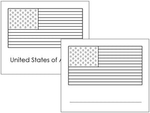 United States Flags: Outlines - Montessori geography materials
