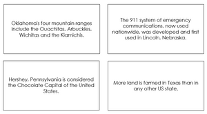 Printable United States Fun Fact Cards - Montessori Print Shop