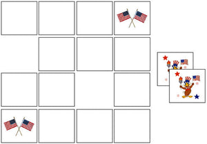 US 4th of July Match-Up & Memory - Montessori Print Shop