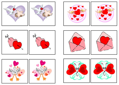 Valentine's Day Match-Up & Memory Game - Montessori Print Shop