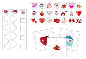 Valentine's Day Cutting Work - Preschool Activity by Montessori Print Shop